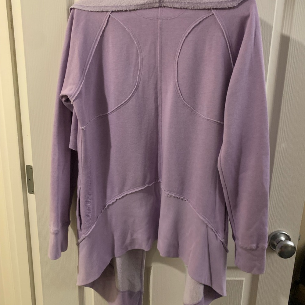 Calvin Klein Lavender Shawl Sweater - Picture 2 of 8
